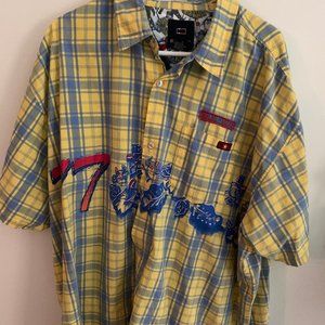 VTG Bugle Boy Hawaiian Style Shirt 1977 yellow